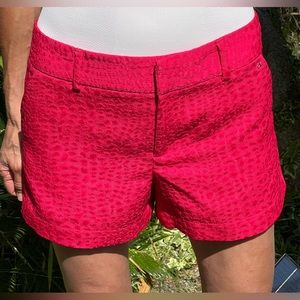 Calvin Klein Women’s Chino Shorts Textured Shortie Pockets Summer Pink (10)